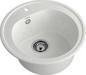 Мойка RONDO - Иней 510х510х190мм круглый 1 чаша GranFest R-510 иней 