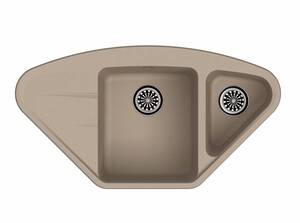 Мойка Wink 80KF Крем 960х520х200мм угловой 1,5 чаши Ewigstein W-80KF 