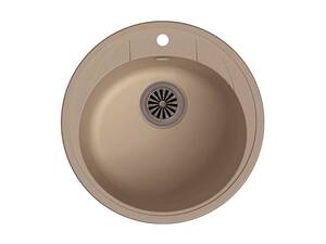Мойка Elegant R45 Крем 484х484х195мм круглый 1 чаша Ewigstein E-R45 