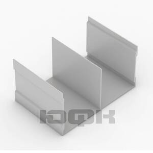 Хром матовый KR02 Направляющая верхняя Анодир. Х-602-Х ЮФК 