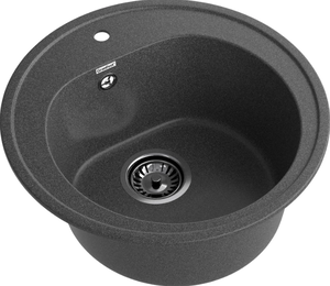 Мойка RONDO - Графит 510х510х190мм круглый 1 чаша GranFest GF-R510 графит 