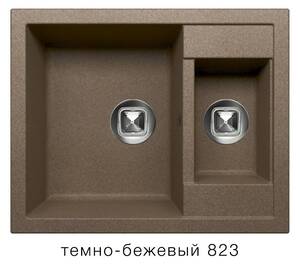 Мойка TOLERO - Темно-бежевый 625х500х200мм прямоугольный 1,5 чаши Polygran R-109 