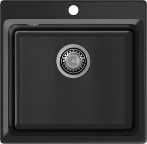 Мойка LEVEL - Черный 510х385х200мм прямоугольный 1 чаша GranFest LEVEL-510 черный 