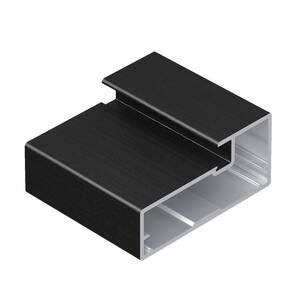 Профиль фасадный Aristo 834 (F1-19) черный крац. 5,4 м (профиль рамочный широкий) 