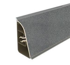 Плинтус Лунный Металл 24М, 810М АР740 - 4 200мм пластик Termoplast 