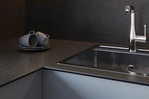 Мебельный щит 5045/Bst Black stone 600х4 200х10мм E3 Slotex 