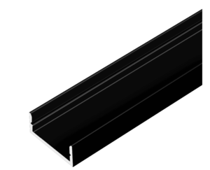 15.0239 Профиль для свет. ленты AQ Form Накладной 2метра 15x7x2000mm Черный 