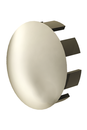 Заглушка плоская d 40 (крацованный никель) 2 шт