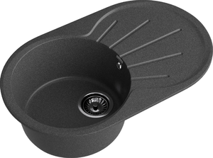 Мойка RONDO - Графит 750х460х200мм овальный 1 чаша GranFest R-750L графит 