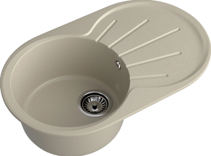 Мойка RONDO - Топаз 750х460х200мм овальный 1 чаша GranFest R-750L топаз 