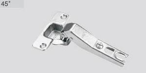 20434 Петля +45гр.  DTC Pivot-Pro Push б/пружины P2O Clip-On (45)+планка15358 