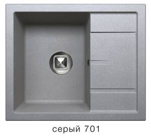 Мойка TOLERO - Серый 595х495х200мм прямоугольный 1 чаша Polygran R-107 
