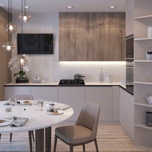 Столешница 7402/Pt White Marble 38мм 600х4 200 E1 Slotex 1U 