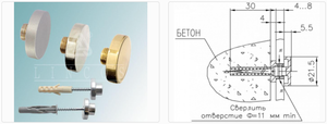 Держатель 5.05 М D=22 мм (01) никель Линкос 