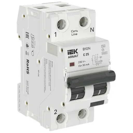 Автоматические выключатели дифференциального тока (АВДТ, RCBO)