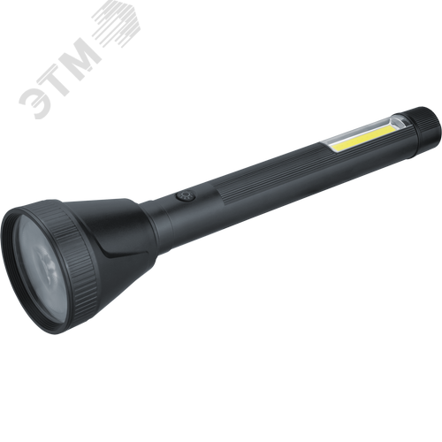 Фонарь светодиодный NPT-CP31-ACCU пластиковый 1LED, 10Вт + 1COB, 2Вт