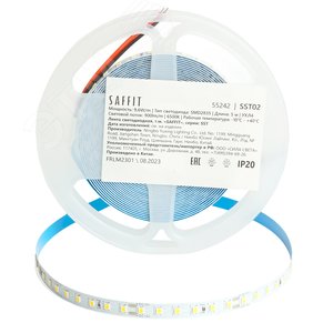 Лента светодиодная 9.6Вт/м 12В 6500К IP20 120LED/м SST02