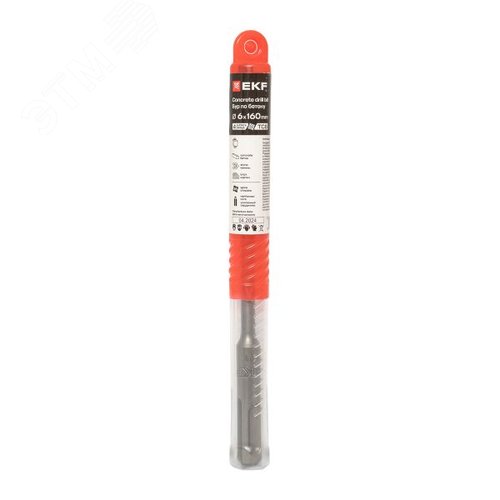 Бур по бетону SDS-plus 6х160 мм (4 резца)