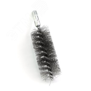 Щетка ёрш Д44х100х160 сталь 0,30, посадка 1/2'' резьба BSW очистка котлов теплообменников дымоходов