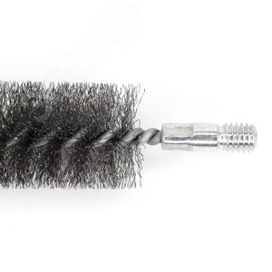 Щетка ёрш Д44х100х160 сталь 0,30, посадка 1/2'' резьба BSW очистка котлов теплообменников дымоходов