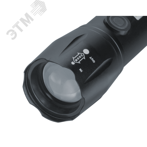 Фонарь светодиодный NPT-CM19-ACCU алюминиевый 1LED, 3Вт + 8COB, 3Вт
