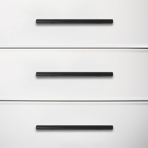 Ручка-скоба мебельная StahlBuro A8925-128 2шт., BL матовый черный