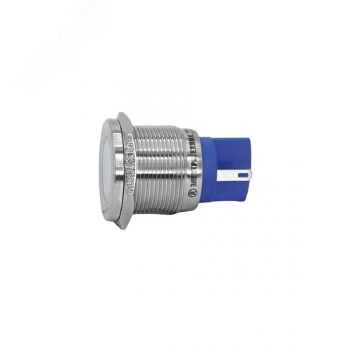 Индикаторная лампа GQ22T-D/L/W/24V/S, белая, металл. корпус, светодиодная матрица d=22мм, 24В AC/DC (ЭТ)