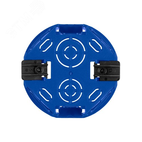 Установочная коробка СП D68х45мм саморезы пл. лапки синяя IP20 (10 шт) TDM