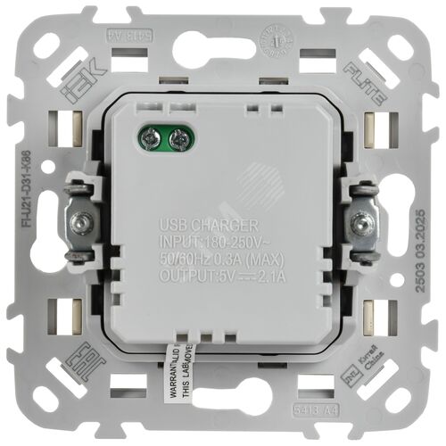 FLITE Розетка USB A+A 2,1А РЮ-2-ФлСл сливочный