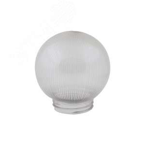 Рассеиватель UFP-P150A CLEAR призматический (с насечками) в форме шара для садово-парковых светильников. Диаметр - 150мм. Тип соединения с крепежным элементом - резьбовой. САН-пластик, прозрачный. Упаковка - 16 шт. в групповой картонной коробке