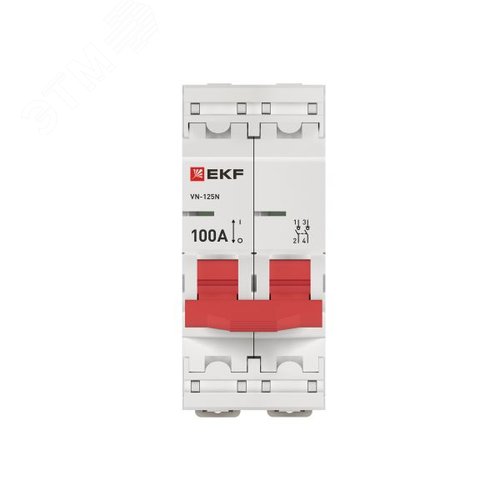 Выключатель нагрузки (ВН) двухполюсный 2P 100А ВН-125N S1252100 PROXIMA EKF