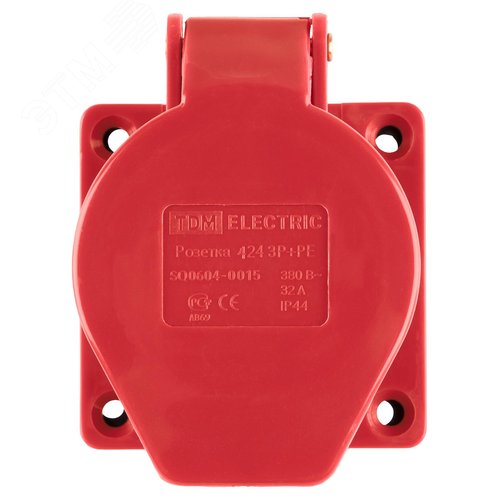 Розетка 424 скрытая 3Р+РЕ 32А 380В IP44 TDM