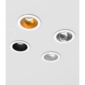 Светильник светодиодный ДВО-25Вт DL-SPARK 4000K 60 град 150x105mm бел.IP44 с матовым серебристым рефлектором