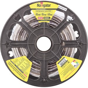 Лента светодиодная 4.8Вт/м 220В 3000К IP67 60LED/м NLS-3528 20м
