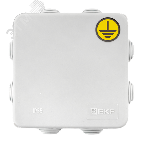 Коробка уравнивания потенциалов КУП-030-031 с крышкой наружная (85х85х40) для прямого монтажа 8 мембр. вводов серая IP55 EKF