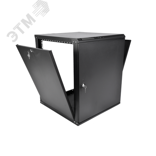 Шкаф 19'' телеком навесной разборный ЭКОНОМ 15U (600 х 520), съёмные стенки, дверь металл, чёрный