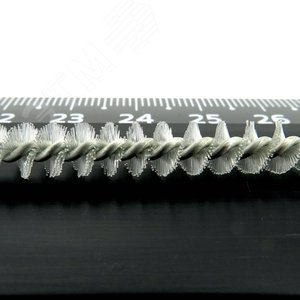 Щетка ерш Д6x100x300 с хв-м + кольцо, ворс нейлон 0,15 очистка котлов теплообменников дымоходов труб отверстий (14-153)