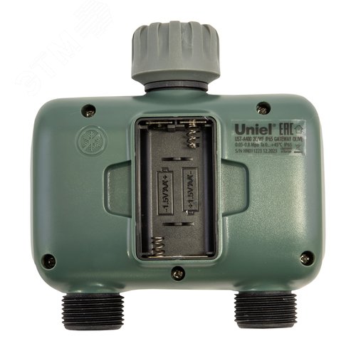 Умный таймер UST-A400 2C/WF IP65 GATEWAY OLIVE Wi-Fi+Bluetooth для автоматического полива. 2 канала. Шлюз в/к. ТМ Uniel
