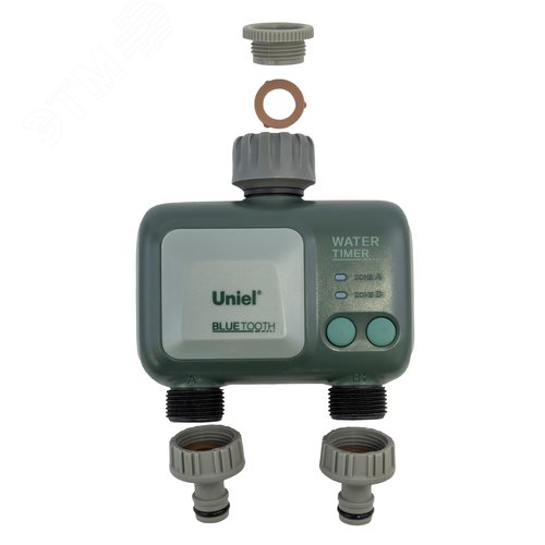 Умный таймер UST-A400 2C/WF IP65 GATEWAY OLIVE Wi-Fi+Bluetooth для автоматического полива. 2 канала. Шлюз в/к. ТМ Uniel