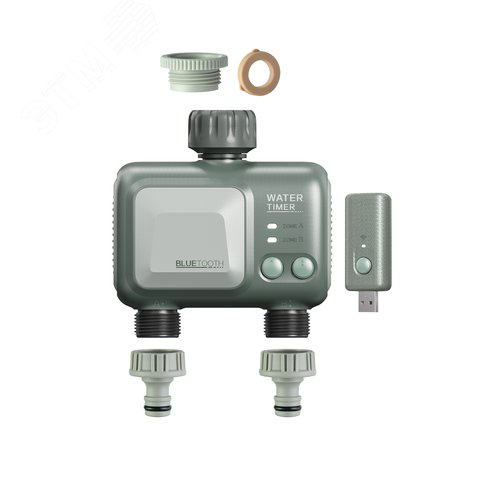 Умный таймер UST-A400 2C/WF IP65 GATEWAY OLIVE Wi-Fi+Bluetooth для автоматического полива. 2 канала. Шлюз в/к. ТМ Uniel