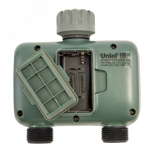Умный таймер UST-A400 2C/WF IP65 GATEWAY OLIVE Wi-Fi+Bluetooth для автоматического полива. 2 канала. Шлюз в/к. ТМ Uniel