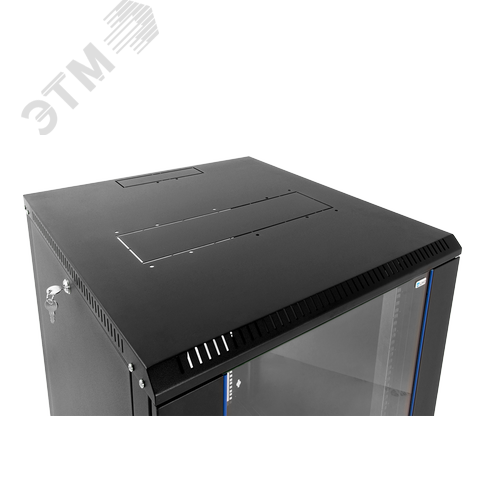 Шкаф телекоммуникационный настенный сварной 12U (600 х 350) съёмные стенки, дверь стекло, чёрный