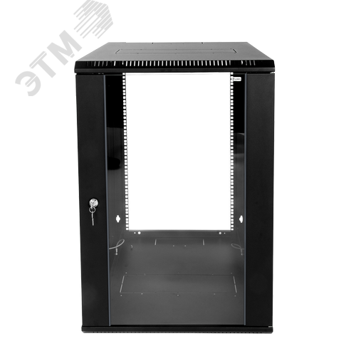 Шкаф телекоммуникационный настенный сварной 12U (600 х 350) съёмные стенки, дверь стекло, чёрный