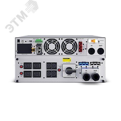 Источник бесперебойного питания Online ЭКСПЕРТ-II-10000Р Rack/Tower 10000ВА10000Вт USB/RS-232/SNMP Slot/EPO//Relay/ByPass (4 IEC С13 + 4 IEC C19) Клеммная колодка (1) (12В/9Ач. х 16 MHB) 4U