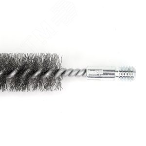Щетка ёрш Д30х100х160 сталь 0,30, посадка 1/2'' резьба BSW очистка котлов теплообменников дымоходов