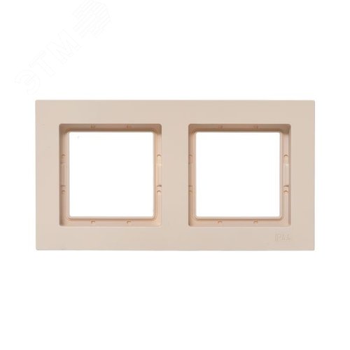 Рамка 2-местная IP44 крем. пластик Эпика EKF