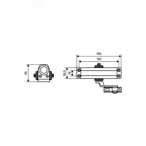 Доводчик дверной АЛЛЮР COMFORT ДД 132/2-3 A-W (до 80 кг) белый