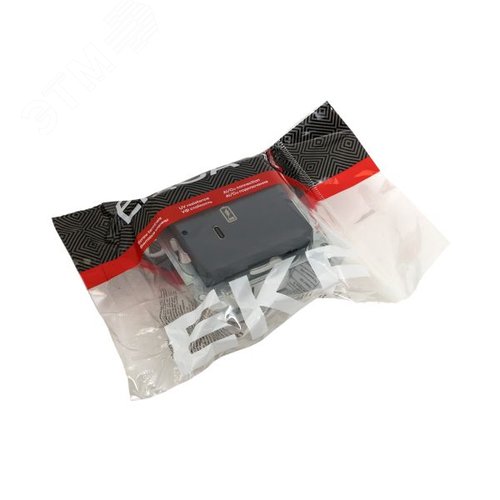 Механизм розетки USB-С быстрая графит Эпика EKF