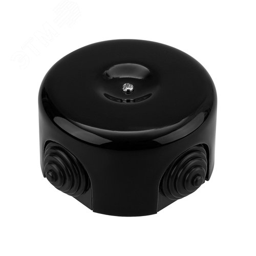 Коробка распаячная фарфоровая D78х45см черная TDM