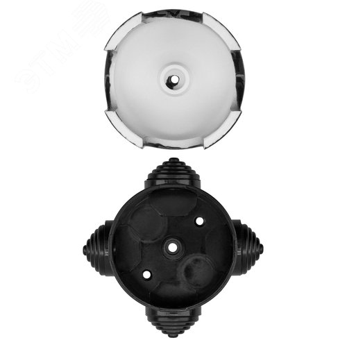 Коробка распаячная фарфоровая D78х45см черная TDM